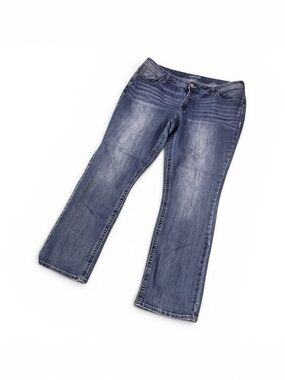 Maurices 18W Long Bootcut Jeans Plus Size Stretch Dark Wash Deni